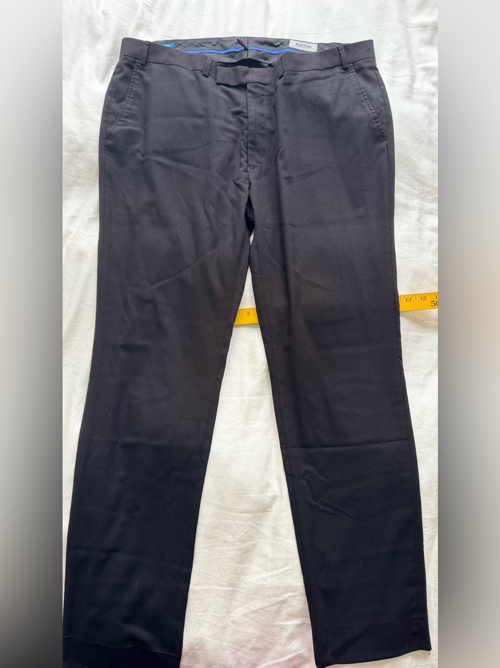 Kenneth Cole Reaction Men's Black Dress Pants - Straight Leg